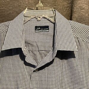 John Ashford, men’s blue dress shirt, 17, -17, 1/2, 34-35